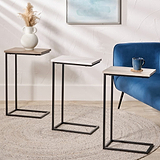Daley Grey Oak Supper Side Table from Roseland Furniture