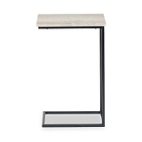 Daley Grey Oak Supper Side Table from Roseland Furniture