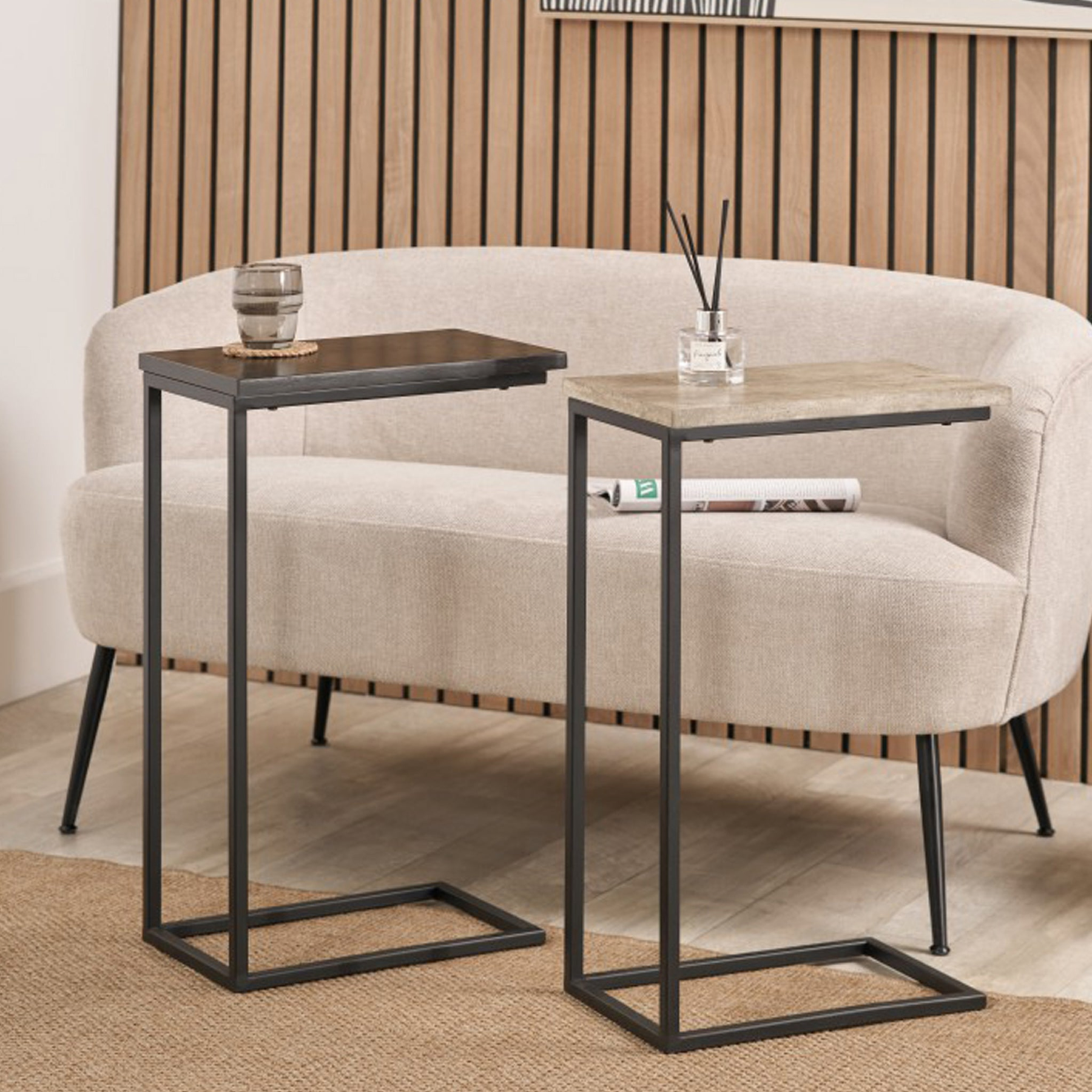 Soho Black Supper Side Table from Roseland Furniture