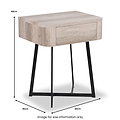 Ukiah Grey Oak 1 Drawer Unit from Roseland Furniture