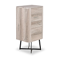 Ukiah Grey Oak 5 Drawer Tall Boy from Roseland Furniture