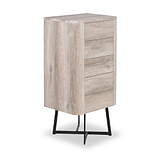 Ukiah Grey Oak 5 Drawer Tall Boy from Roseland Furniture