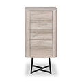 Ukiah Grey Oak 5 Drawer Tall Boy from Roseland Furniture