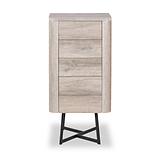 Ukiah Grey Oak 5 Drawer Tall Boy from Roseland Furniture
