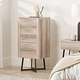 Ukiah Grey Oak 5 Drawer Tall Boy from Roseland Furniture