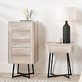 Ukiah Grey Oak 5 Drawer Tall Boy from Roseland Furniture