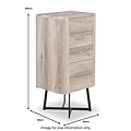 Ukiah Grey Oak 5 Drawer Tall Boy from Roseland Furniture