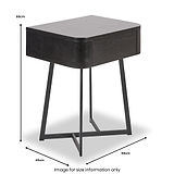 Ukiah Black Ash 1 Drawer Unit from Roseland Furniture