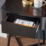 Ukiah Black Ash 1 Drawer Unit from Roseland Furniture