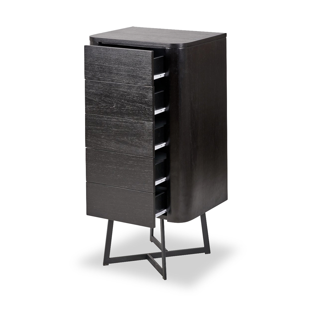 Ukiah Black Ash Tallboy from Roseland Furniture