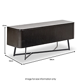Ukiah Black Ash 2 Door Low Unit from Roseland Furniture