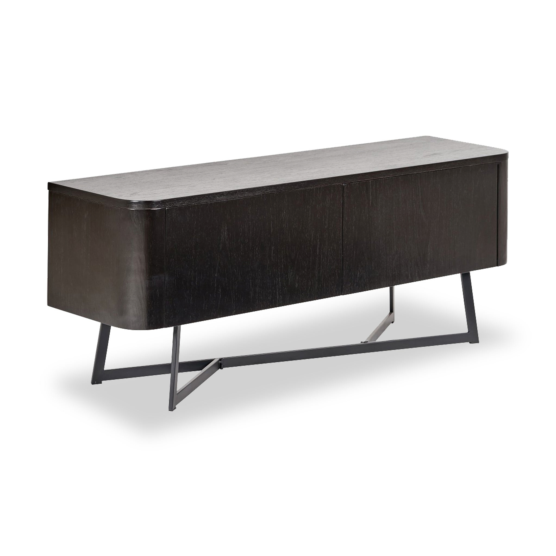 Ukiah Black Ash 2 Door Low Unit from Roseland Furniture
