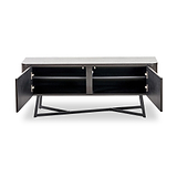 Ukiah Black Ash 2 Door Low Unit from Roseland Furniture