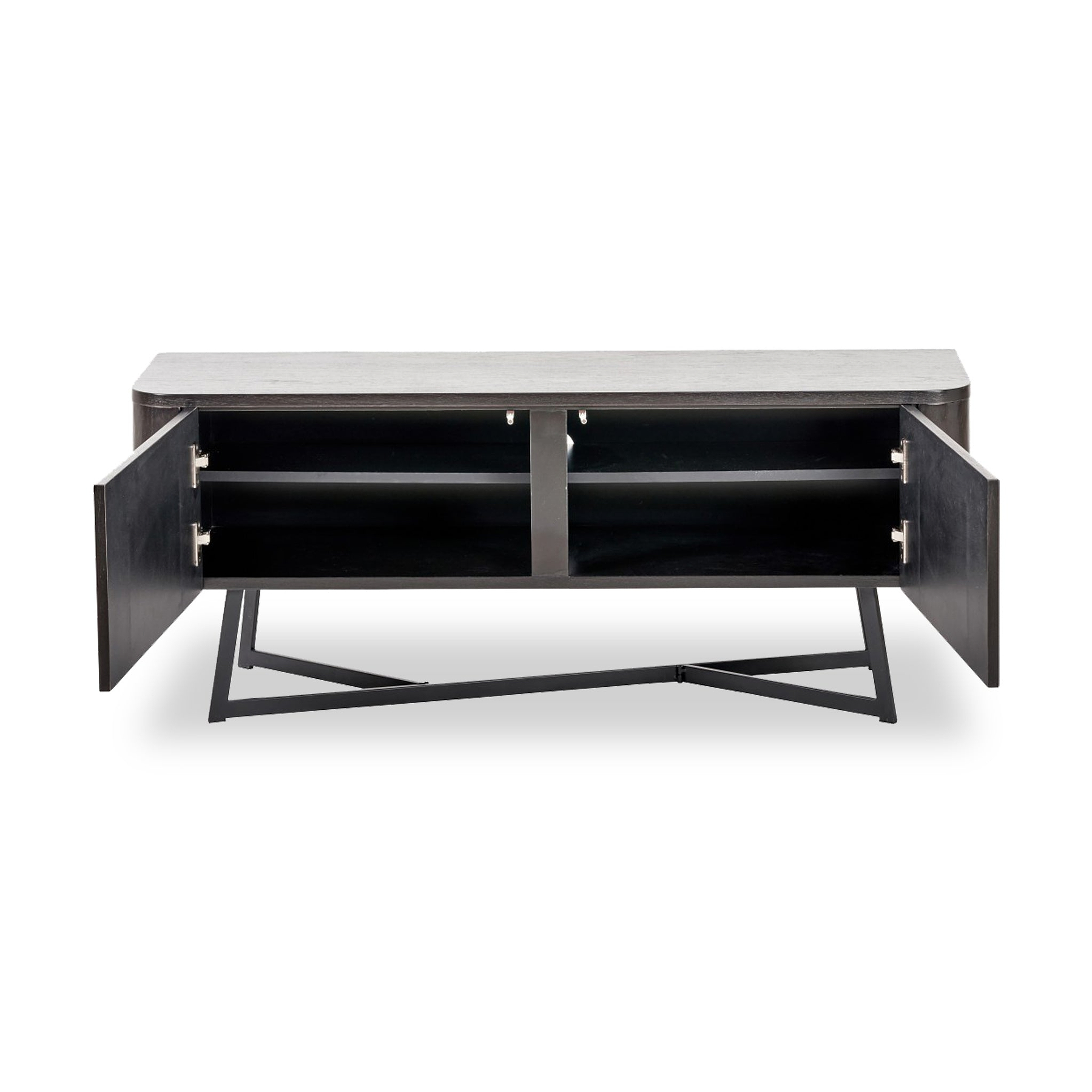 Ukiah Black Ash 2 Door Low Unit from Roseland Furniture