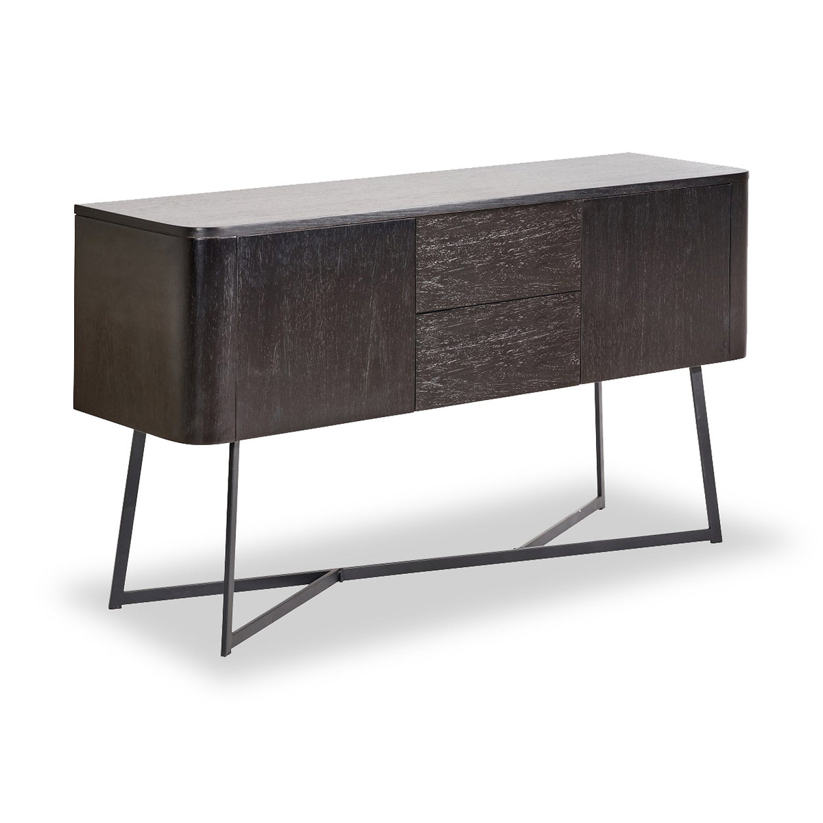 Ukiah Black Ash 2 Door 2 Drawer Sideboard from Roseland Furniture