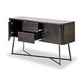 Ukiah Black Ash 2 Door 2 Drawer Sideboard from Roseland Furniture