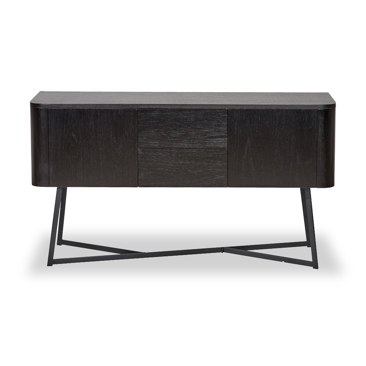 Ukiah Black Ash 2 Door 2 Drawer Sideboard from Roseland Furniture
