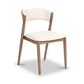 Elias Dark Ash Curved Back Dining Chair from Roseland Furniture