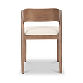 Elias Dark Ash Curved Back Dining Chair from Roseland Furniture