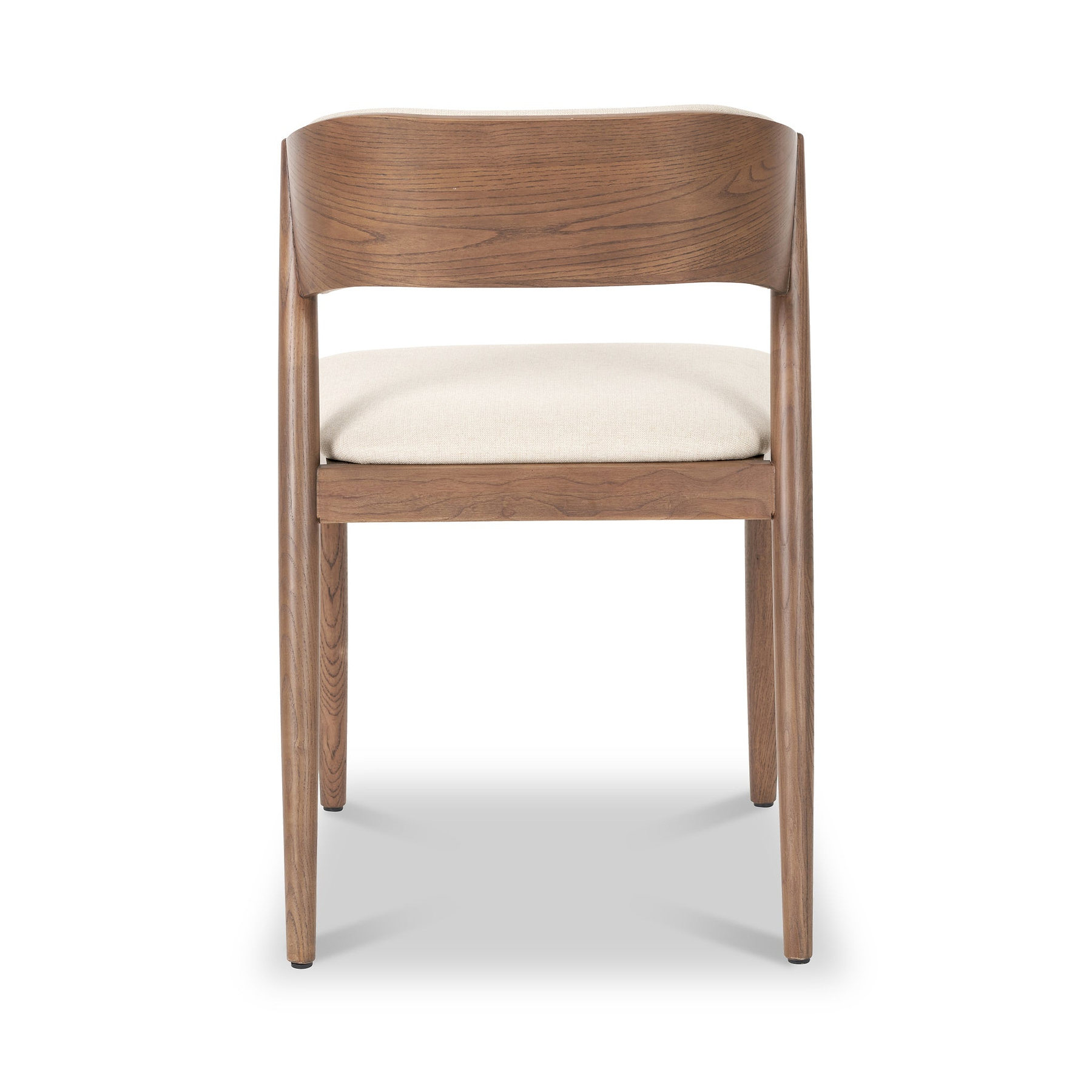 Elias Dark Ash Curved Back Dining Chair from Roseland Furniture