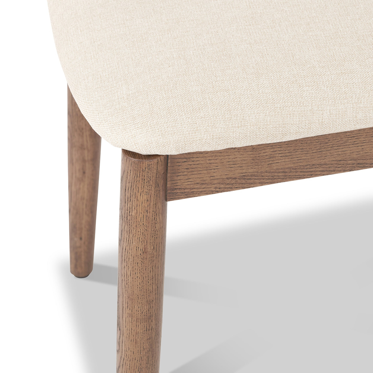 Elias Dark Ash Curved Back Dining Chair from Roseland Furniture