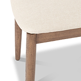 Elias Dark Ash Curved Back Dining Chair from Roseland Furniture