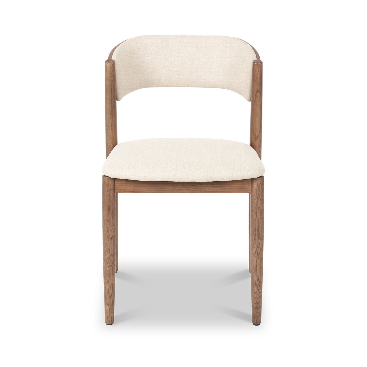 Elias Dark Ash Curved Back Dining Chair from Roseland Furniture