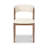Elias Dark Ash Curved Back Dining Chair from Roseland Furniture