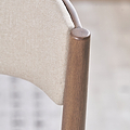Elias Dark Ash Curved Back Dining Chair from Roseland Furniture