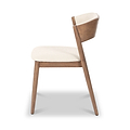 Elias Dark Ash Curved Back Dining Chair from Roseland Furniture