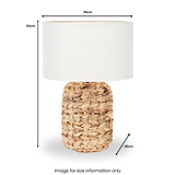 Zadi Natural Plaited Tall Water Hyacinth Table Lamp from Roseland Furniture