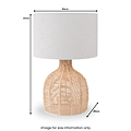 Caswell Natural Rattan Cloche Table Lamp from Roseland Furniture
