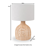 Caswell Natural Rattan Cloche Table Lamp from Roseland Furniture