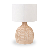 Caswell Natural Rattan Cloche Table Lamp from Roseland Furniture