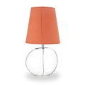 Hallie Clear Glass Table Lamp Terracotta from Roseland Furniture