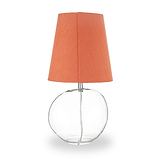 Hallie Clear Glass Table Lamp Terracotta from Roseland Furniture