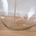 Hallie Clear Glass Table Lamp Terracotta from Roseland Furniture