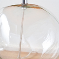 Hallie Clear Glass Table Lamp Terracotta from Roseland Furniture
