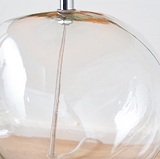 Hallie Clear Glass Table Lamp Terracotta from Roseland Furniture