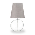 Hallie Clear Glass Table Lamp Grey from Roseland Furniture