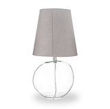 Hallie Clear Glass Table Lamp Grey from Roseland Furniture
