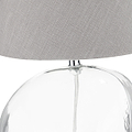 Hallie Clear Glass Table Lamp Grey from Roseland Furniture
