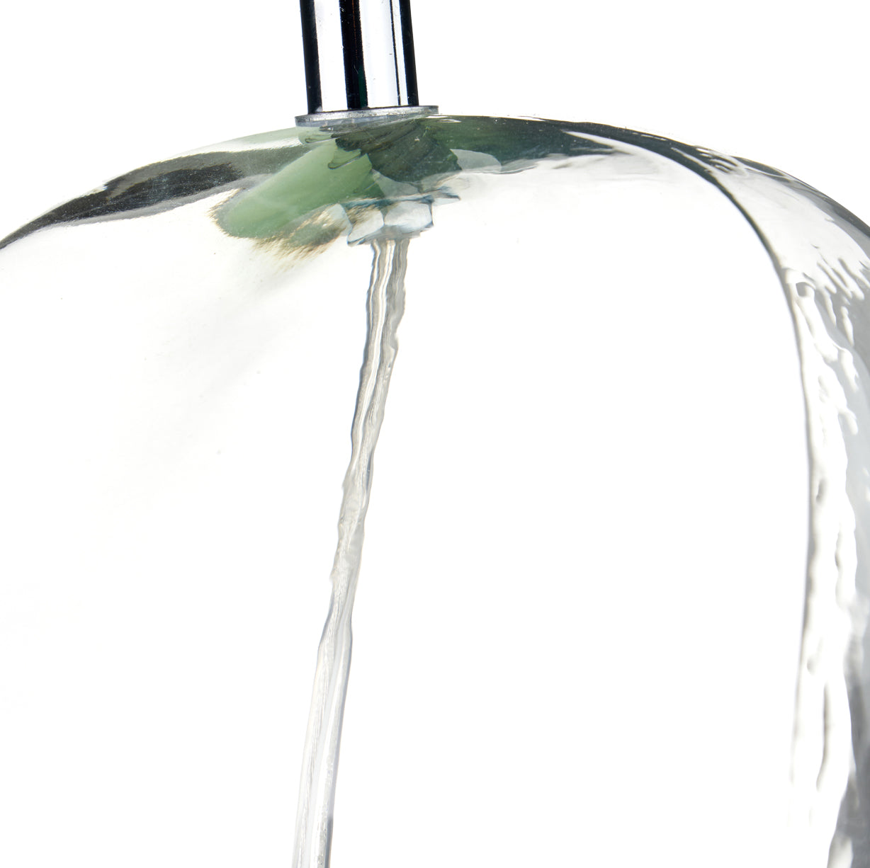 Hallie Clear Glass Table Lamp Grey from Roseland Furniture