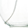 Hallie Clear Glass Table Lamp Grey from Roseland Furniture