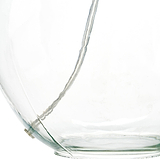 Hallie Clear Glass Table Lamp Grey from Roseland Furniture
