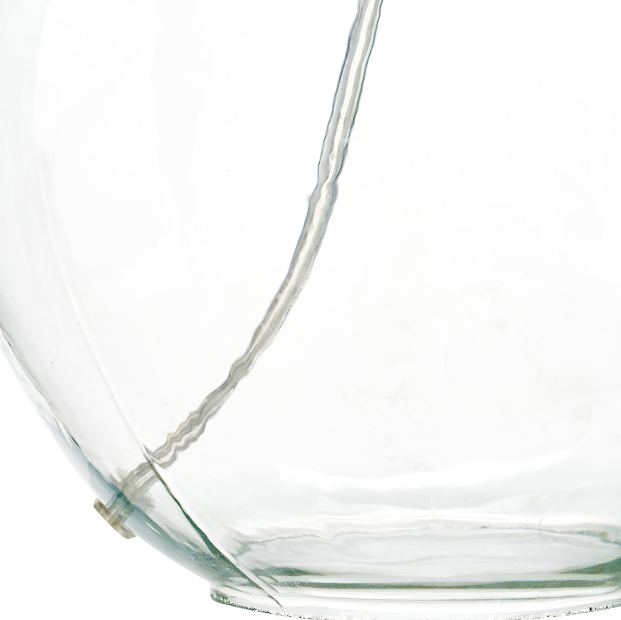 Hallie Clear Glass Table Lamp Grey from Roseland Furniture