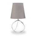 Hallie Clear Glass Table Lamp Grey from Roseland Furniture