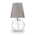 Hallie Clear Glass Table Lamp Grey from Roseland Furniture
