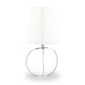 Hallie Clear Glass Table Lamp White from Roseland Furniture