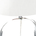 Hallie Clear Glass Table Lamp White from Roseland Furniture